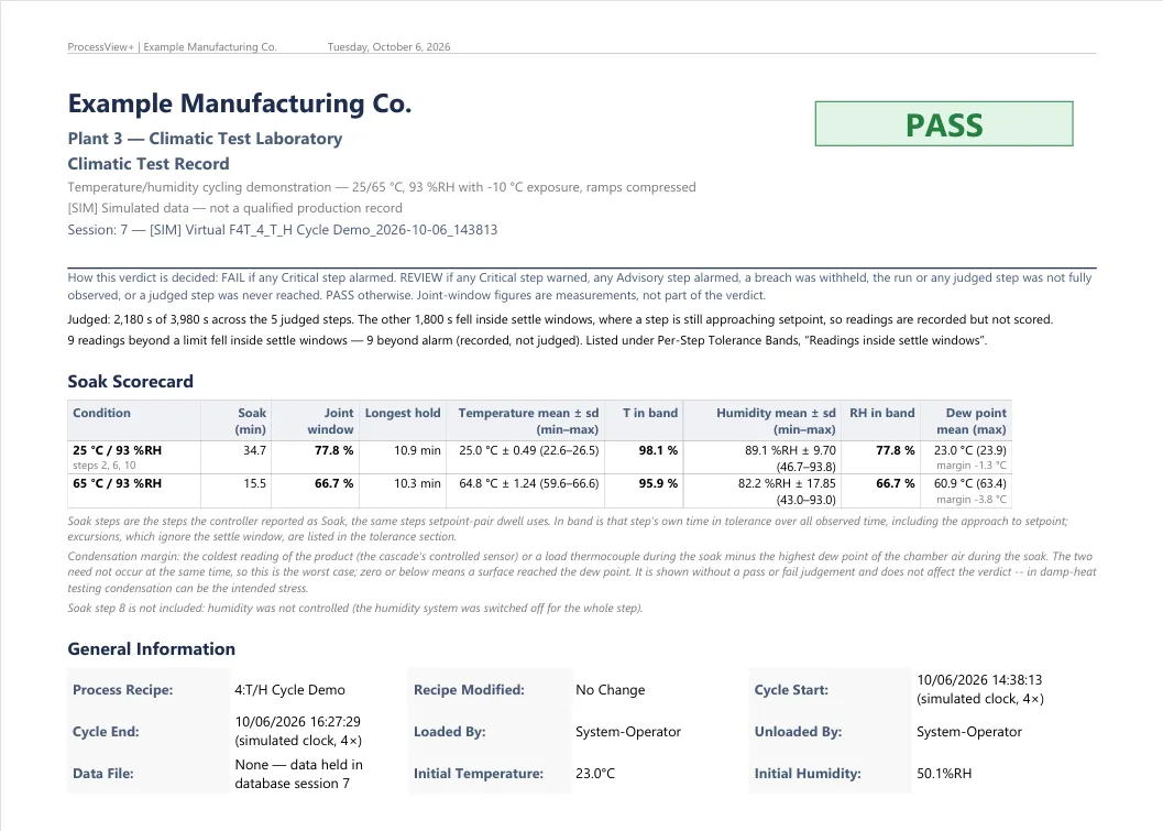 Screenshot showing that the verdict is attached to an identifiable run.
